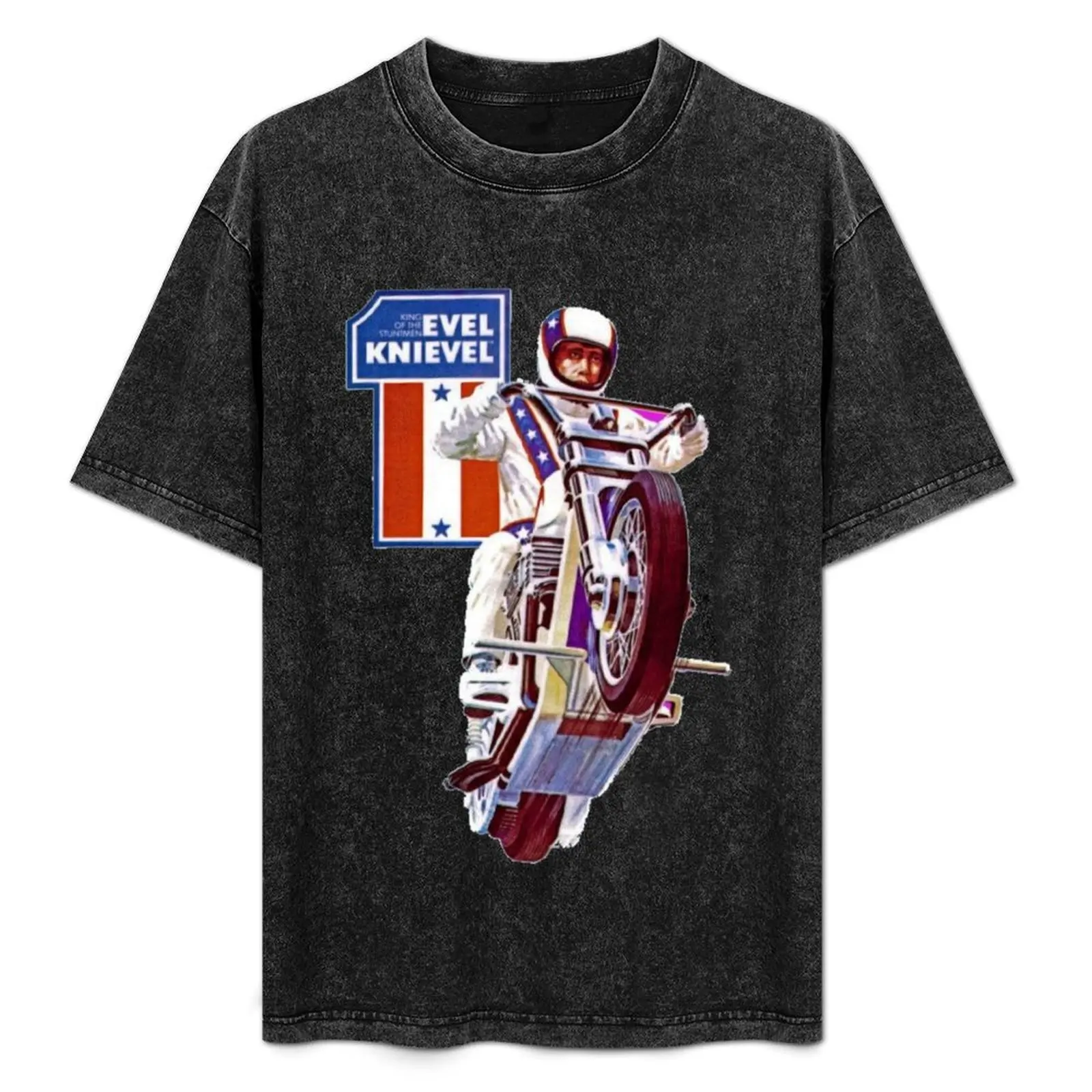 1Evel Knievel - Retro T-Shirt Vintage Print Crew Neck Tee
1Evel Knievel - Retro T-Shirt Vintage Print Crew Neck Tee