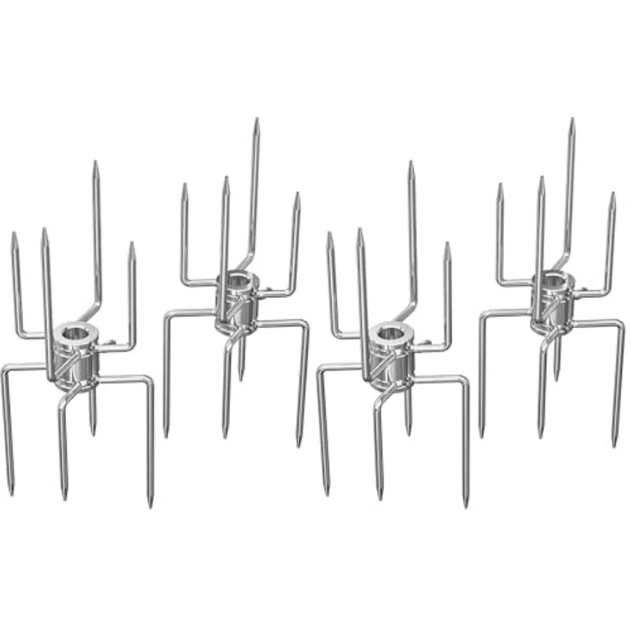 Double Sided 4 Pronged Rotisserie Fork for Most Grills Fits 5/16" Square Rotisserie Spit Rods
Double Sided 4 Pronged Rotisserie Fork for Most Grills Fits 5/16" Square Rotisserie Spit Rods