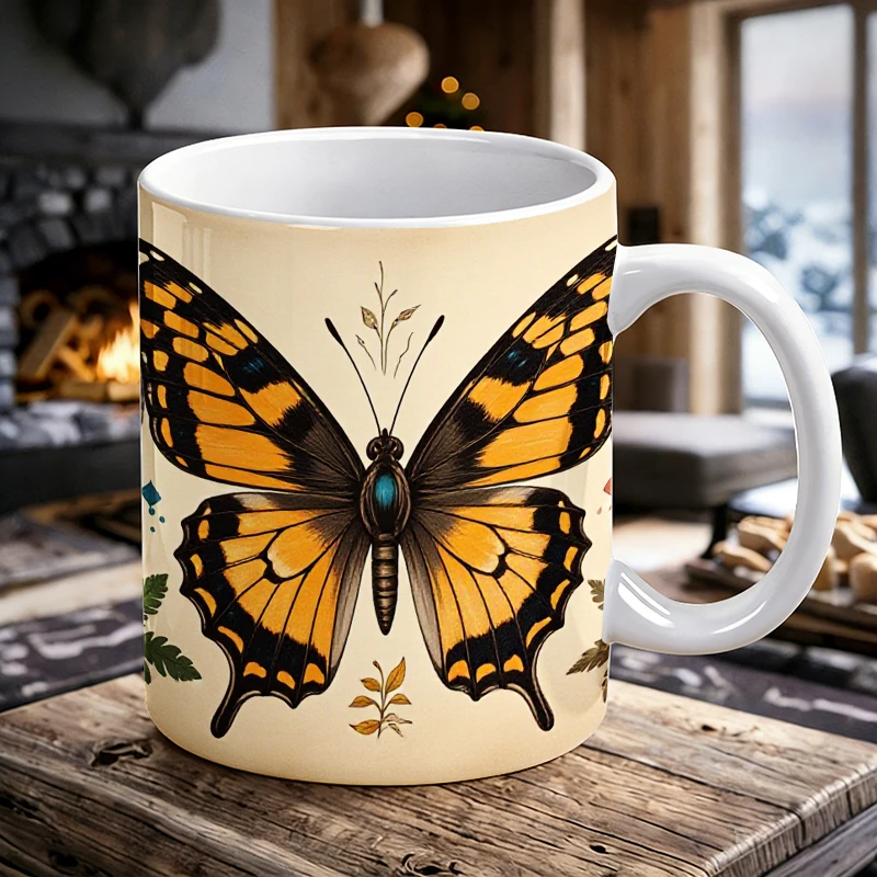 Retro Artistic Tiger Swallowtail Butterfly Ceramic Cup with Handle, Creative Coffee Cup, Milk Cup, Office Tea Cup, Drinking Cup
Retro Artistic Tiger Swallowtail Butterfly Ceramic Cup with Handle, Creative Coffee Cup, Milk Cup, Office Tea Cup, Drinking Cup
