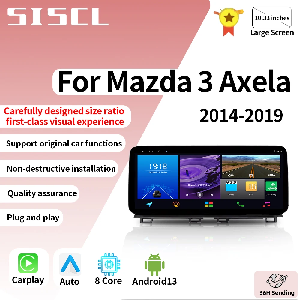 10.33 Inch Super large screen For Mazda 3 Axela 2014 - 2019 Carplay Android Auto Radio Stereo Multimedia Player GPS Navigation
10.33 Inch Super large screen For Mazda 3 Axela 2014 - 2019 Carplay Android Auto Radio Stereo Multimedia Player GPS Navigation