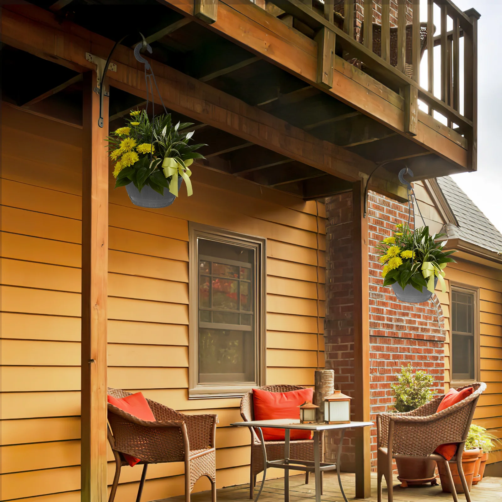 2Pcs Self Watering Hanging Planter Plastic Barrel Design Basket for Balcony Patio Garden Indoor Outdoor Use Plastic Hanging Pots
2Pcs Self Watering Hanging Planter Plastic Barrel Design Basket for Balcony Patio Garden Indoor Outdoor Use Plastic Hanging Pots