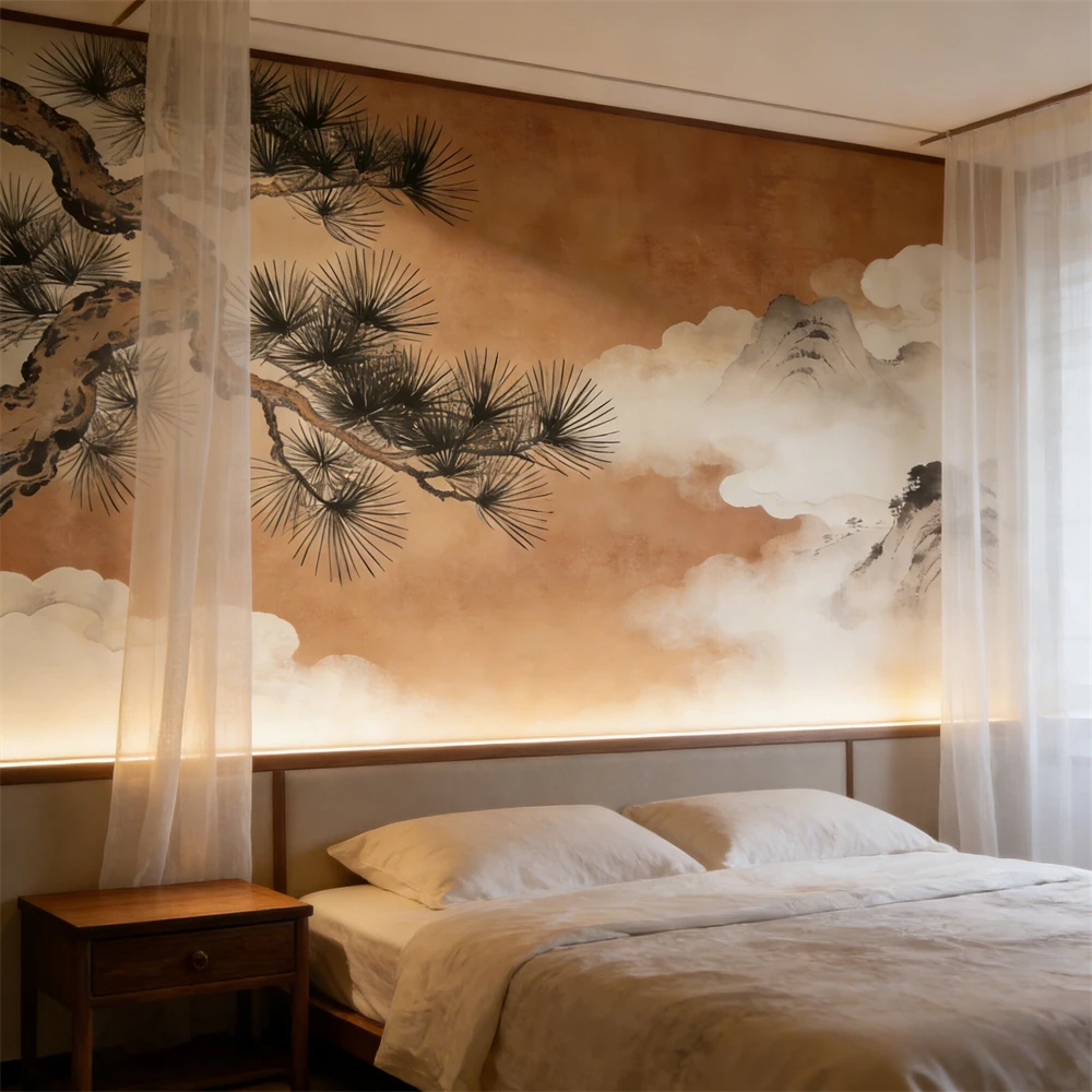 custom Chinese wallpaper classical pine tree landscape tea room mural study 3D wallpaper living room hotel background decorative
custom Chinese wallpaper classical pine tree landscape tea room mural study 3D wallpaper living room hotel background decorative