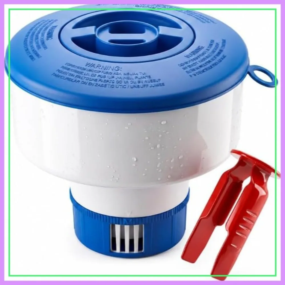 Pool Chlorine Floater Dispenser with Tablets Clamp, Durable & Adjustable Release, for Pool or Spa
Pool Chlorine Floater Dispenser with Tablets Clamp, Durable & Adjustable Release, for Pool or Spa