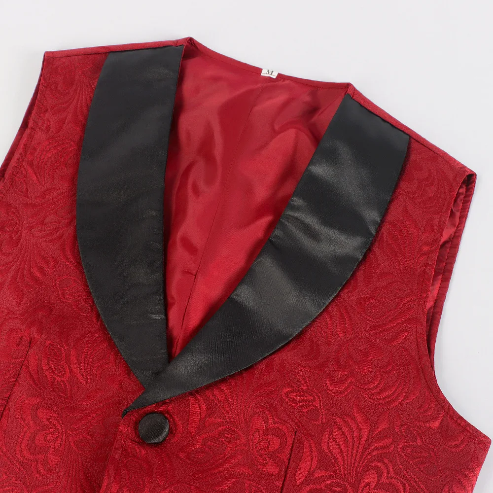 2025 Fall New Red Men's Sleeveless Suit Vest, Single-Breasted Black Collar Vests, Perfect for Weddings/Parties and Performances.
2025 Fall New Red Men's Sleeveless Suit Vest, Single-Breasted Black Collar Vests, Perfect for Weddings/Parties and Performances.