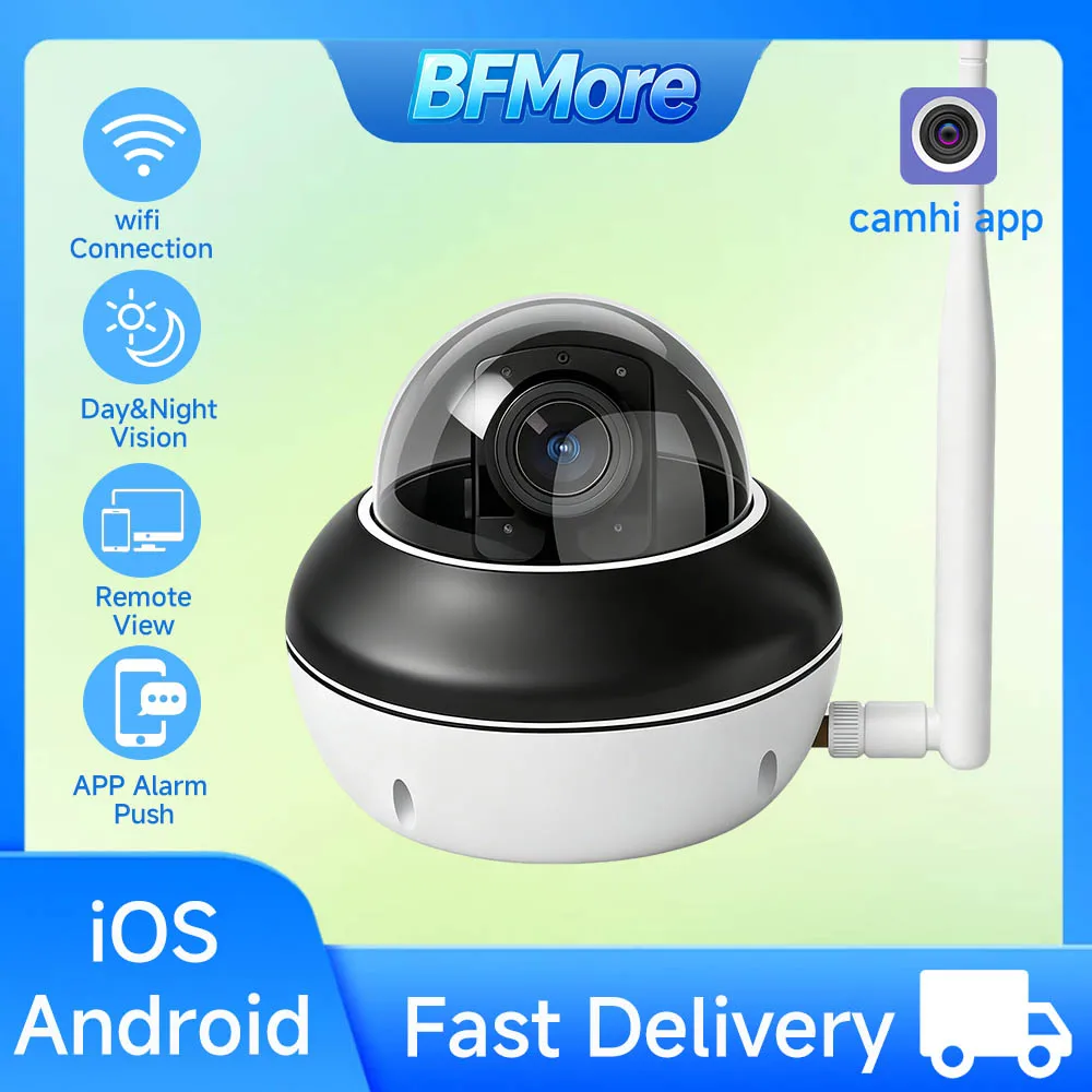 BFMore POE HD 5MP Wireless 4K 8MP Surveillance Vedio 5X ZOOM PTZ Dome Security Камера Wifi Two Way Audio Humanoid Tracking
BFMore POE HD 5MP Wireless 4K 8MP Surveillance Vedio 5X ZOOM PTZ Dome Security Камера Wifi Two Way Audio Humanoid Tracking