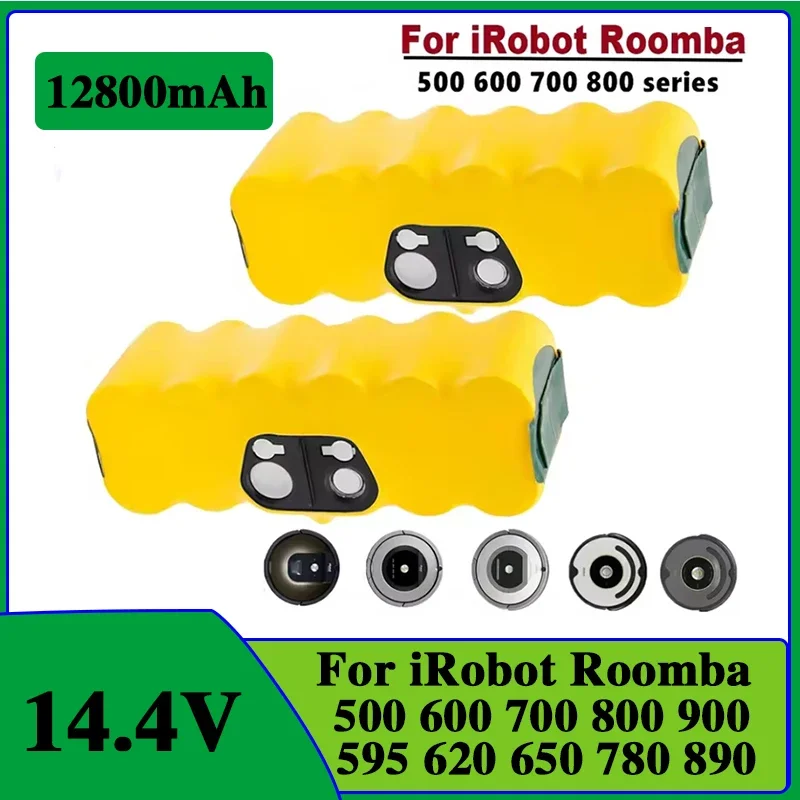 12800mAh Rechargeable Battery NI-MH 14.4V 12.8Ah Battery For iRobot Roomba 500 600 700 800 900 595 620 650 780 890 Batteries
12800mAh Rechargeable Battery NI-MH 14.4V 12.8Ah Battery For iRobot Roomba 500 600 700 800 900 595 620 650 780 890 Batteries