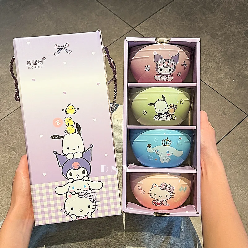 Sanrio Ceramic Home Kuromi Bowl Set Cartoon Children's Cute Gift High Beauty Hello Kitty Rice Bowl Companion Gift
Sanrio Ceramic Home Kuromi Bowl Set Cartoon Children's Cute Gift High Beauty Hello Kitty Rice Bowl Companion Gift