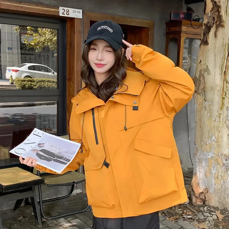 2025 Men Women Fashion Long Sleeves Outwear Korean Ladies Leisure Hooded Jacket Spring Autumn Female Zipper Stormtrooper Coat
2025 Men Women Fashion Long Sleeves Outwear Korean Ladies Leisure Hooded Jacket Spring Autumn Female Zipper Stormtrooper Coat