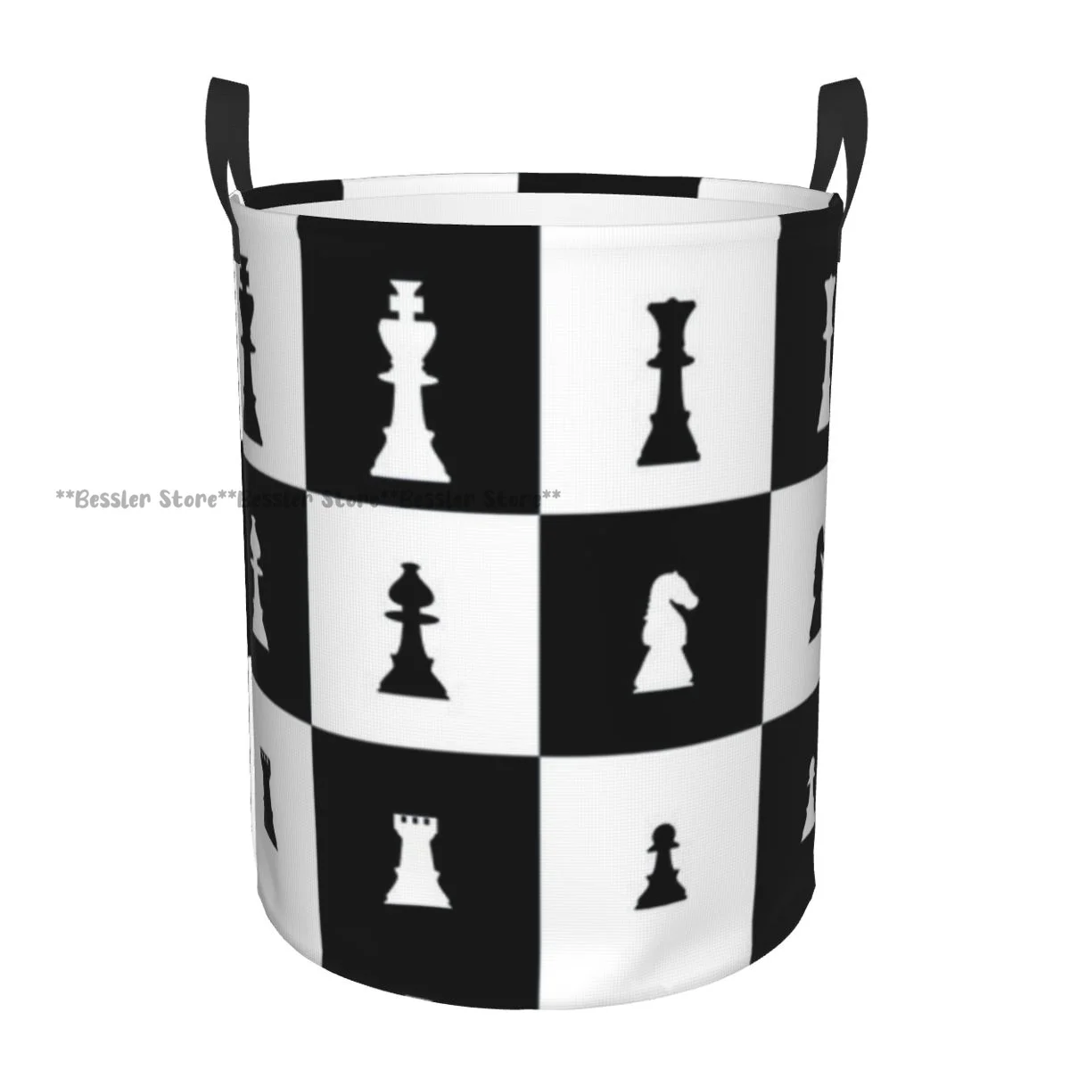 Laundry Basket Silhouettes Of Chess Pieces Board Round Storage Bin Collapsible Hamper Clothes Bucket Organizer
Laundry Basket Silhouettes Of Chess Pieces Board Round Storage Bin Collapsible Hamper Clothes Bucket Organizer