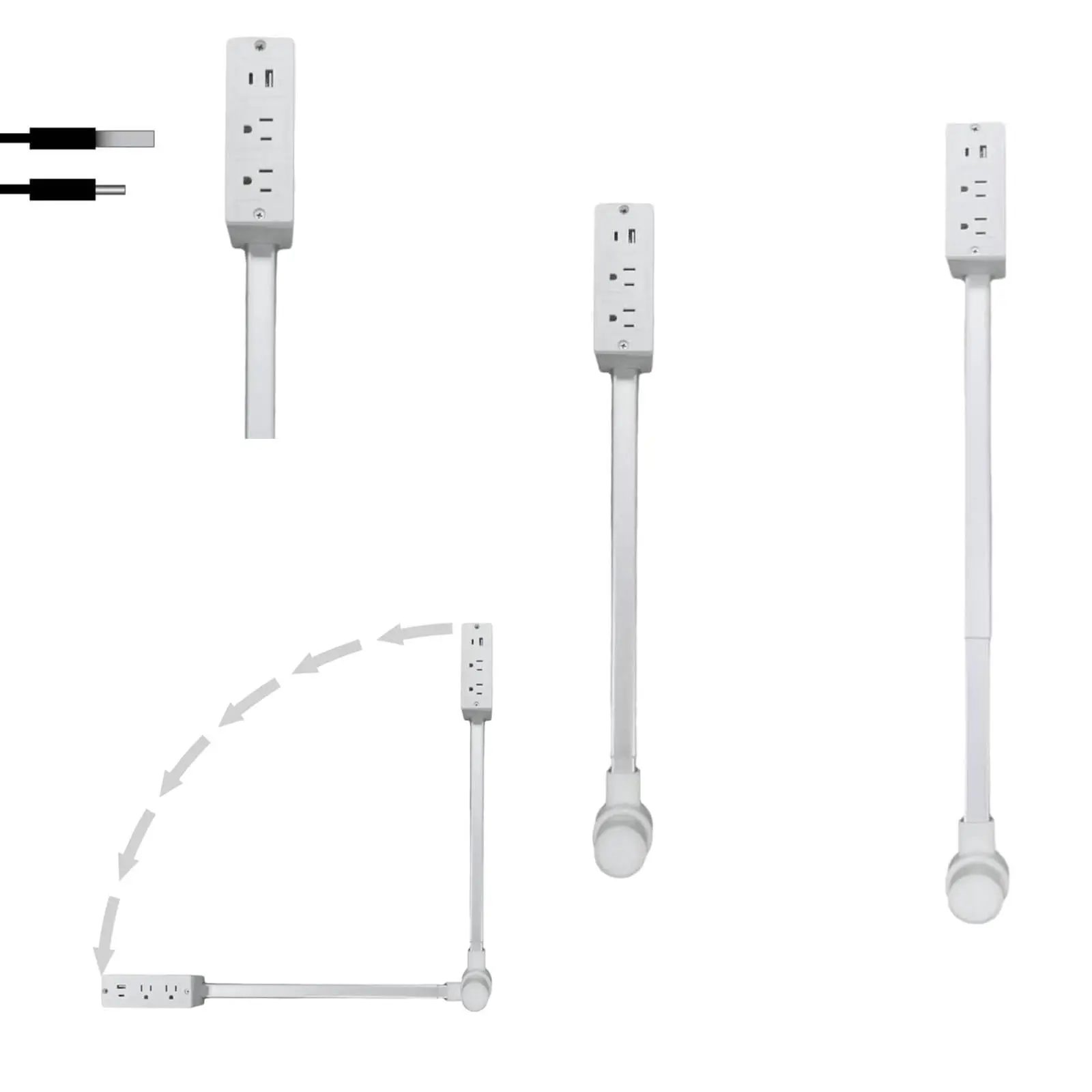Wall Decor Power Strip Extender with USB-A, USB-C Ports and 2 AC Outlets, Extendable Up to 27.56 Inches
Wall Decor Power Strip Extender with USB-A, USB-C Ports and 2 AC Outlets, Extendable Up to 27.56 Inches