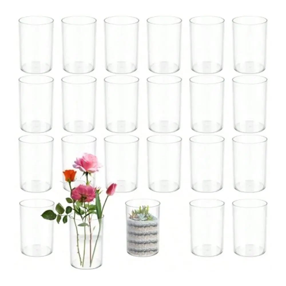 PCS Plastic Cylinder Vase 4 Inch Cylinder Vase Bulk Small Clear Flower Container Hurricane Candle Holder Round Wide Container C
PCS Plastic Cylinder Vase 4 Inch Cylinder Vase Bulk Small Clear Flower Container Hurricane Candle Holder Round Wide Container C