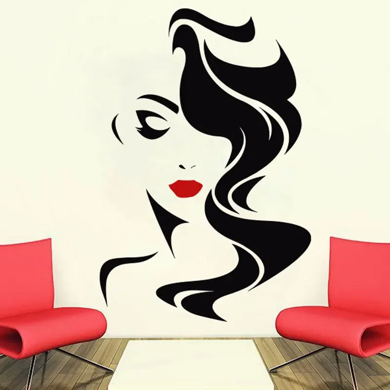 Wall Decal Beauty Salon For Lady's Red Lips Vinyl Sticker Home Decor Hairdresser Hairstyle Hair Hairdo Barbers Window Decal SL06
Wall Decal Beauty Salon For Lady's Red Lips Vinyl Sticker Home Decor Hairdresser Hairstyle Hair Hairdo Barbers Window Decal SL06
