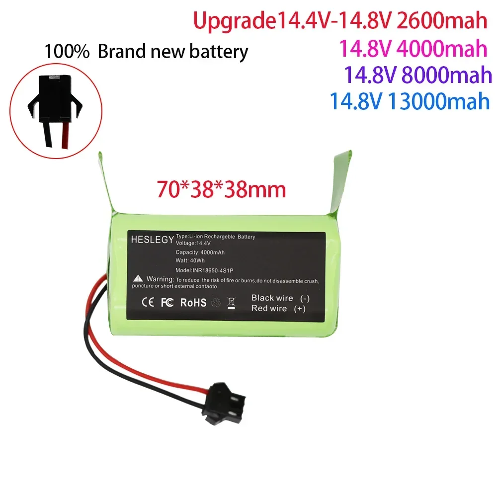 14.4V 2600mAh 4000mAh 4S Battery for Conga Excellence 990 950 1090 1092 1190 1790 1990,for IKOHS NETBOT S14 S15 Vacuum Cleaner
14.4V 2600mAh 4000mAh 4S Battery for Conga Excellence 990 950 1090 1092 1190 1790 1990,for IKOHS NETBOT S14 S15 Vacuum Cleaner