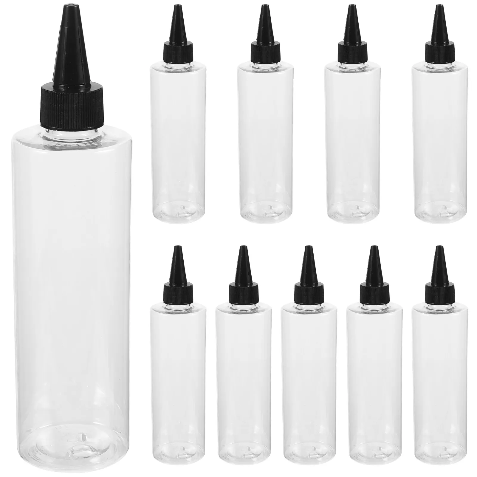 10Pcs 250Ml Premium Odorless Pet Hair Coloring Bottle with Precision Pointed Mouth for Hair Dye Shampoo Conditioner Scalp
10Pcs 250Ml Premium Odorless Pet Hair Coloring Bottle with Precision Pointed Mouth for Hair Dye Shampoo Conditioner Scalp