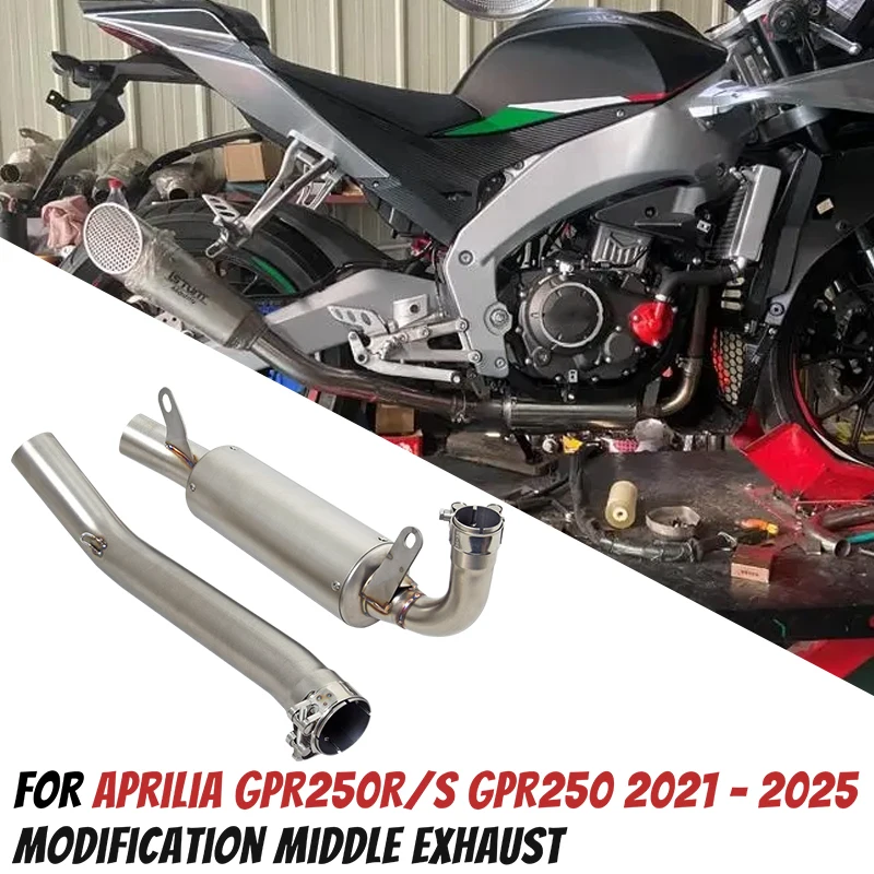 For Aprilia GPR250R GPR250S GPR250 2021-2025 Motorcycle Exhaust Escape Stainless Steel Modified Middle Link Pipe 51MM Muffler
For Aprilia GPR250R GPR250S GPR250 2021-2025 Motorcycle Exhaust Escape Stainless Steel Modified Middle Link Pipe 51MM Muffler