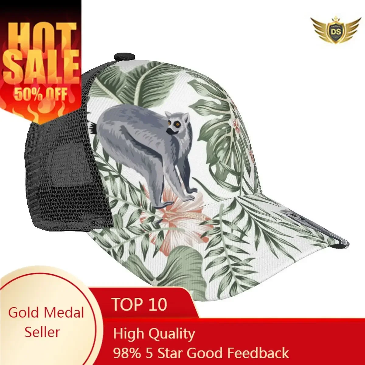Baseball Cap Tropical Vintage Animal Lemur Plumeria Hibiscus Baseball Hat Breathable Men Women Summer Mesh Cap Dropshipping
Baseball Cap Tropical Vintage Animal Lemur Plumeria Hibiscus Baseball Hat Breathable Men Women Summer Mesh Cap Dropshipping