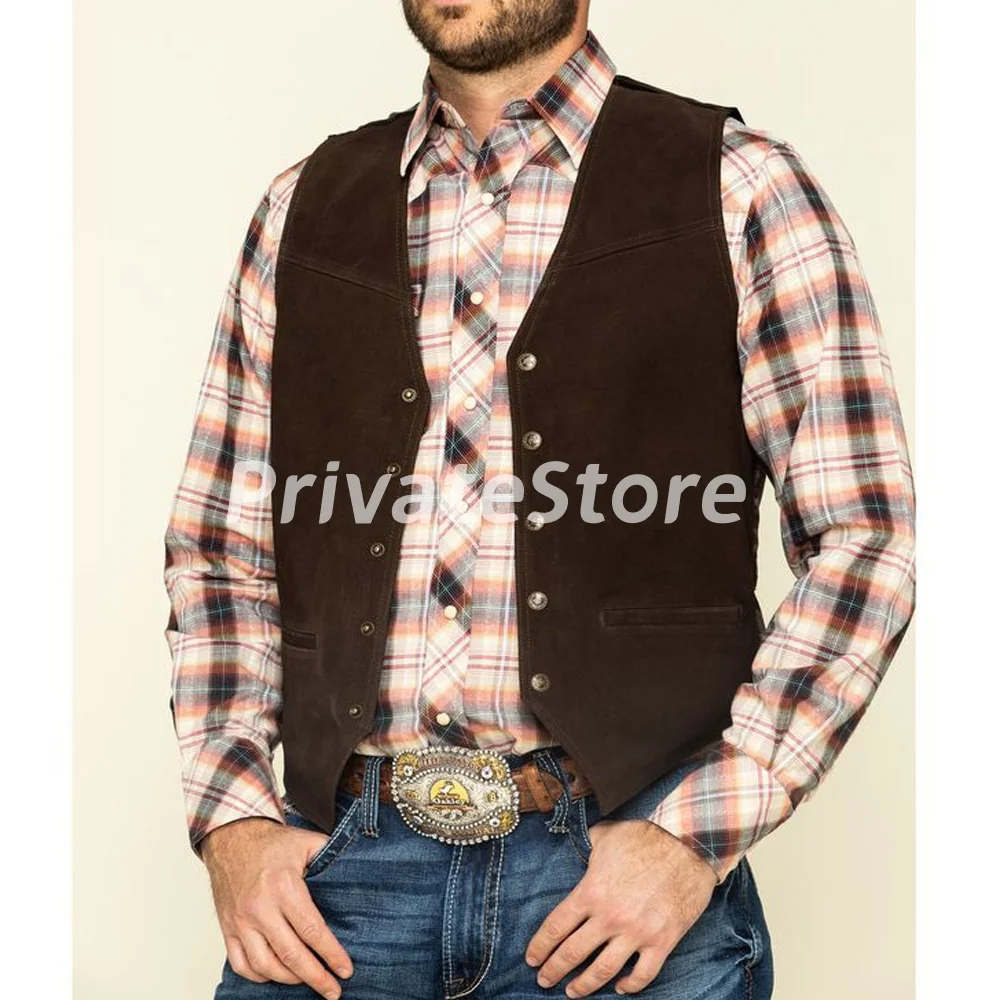 Vest For Men V-Neck Single-Breasted Suede Brown Male Jacket Steampunk Tailored Handsome Casual Waistcoat chalecos para hombre
Vest For Men V-Neck Single-Breasted Suede Brown Male Jacket Steampunk Tailored Handsome Casual Waistcoat chalecos para hombre