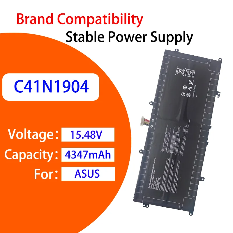 High Performance C41N1904 Battery For ASUS U4700I U4700E U4700J U3700J UXF3000E 15.48V 4347mAh Rechargeable Laptop Battery
High Performance C41N1904 Battery For ASUS U4700I U4700E U4700J U3700J UXF3000E 15.48V 4347mAh Rechargeable Laptop Battery