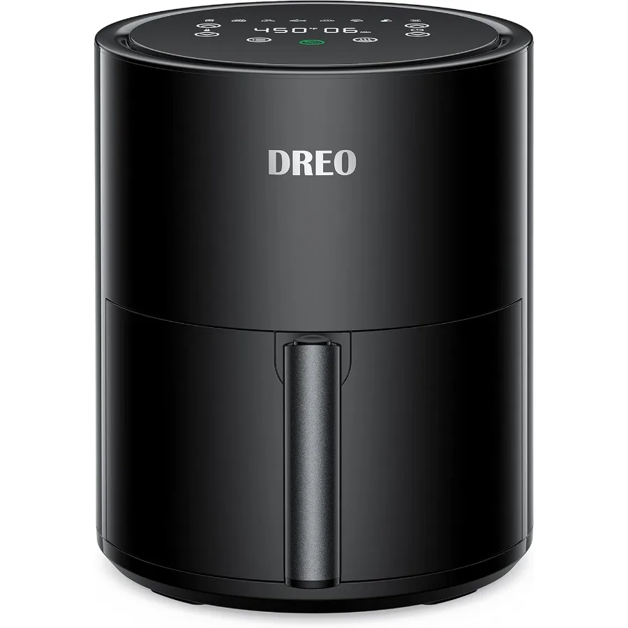4 Quart Digital Air Fryer with 9 Cooking Functions and Touch Screen Control 100 to 450 Temperature Range Preheat Feature Shake
4 Quart Digital Air Fryer with 9 Cooking Functions and Touch Screen Control 100 to 450 Temperature Range Preheat Feature Shake