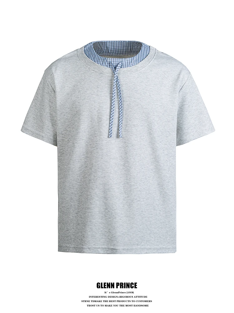 GPstudio Nautical Plaid Tie-Belted Short-Sleeve T-Shirt Men's Summer New College Style Versatile Top Breathable Cotton Polyes...
GPstudio Nautical Plaid Tie-Belted Short-Sleeve T-Shirt Men's Summer New College Style Versatile Top Breathable Cotton Polyes...