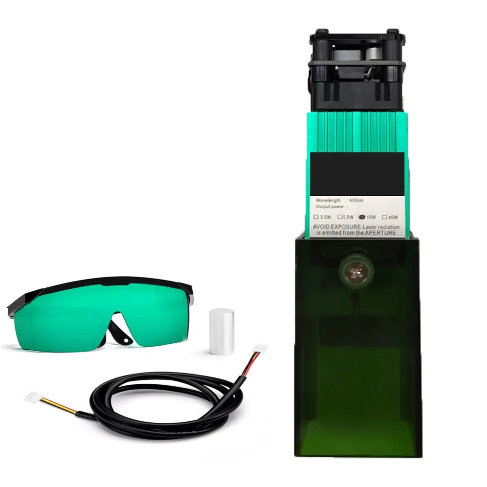 40W/15W/3.5W Laser Module for CNC Engraver Wood Cutting DIY Laser Tools 450nm TTL/ PWM Blue Light Laser Module
40W/15W/3.5W Laser Module for CNC Engraver Wood Cutting DIY Laser Tools 450nm TTL/ PWM Blue Light Laser Module