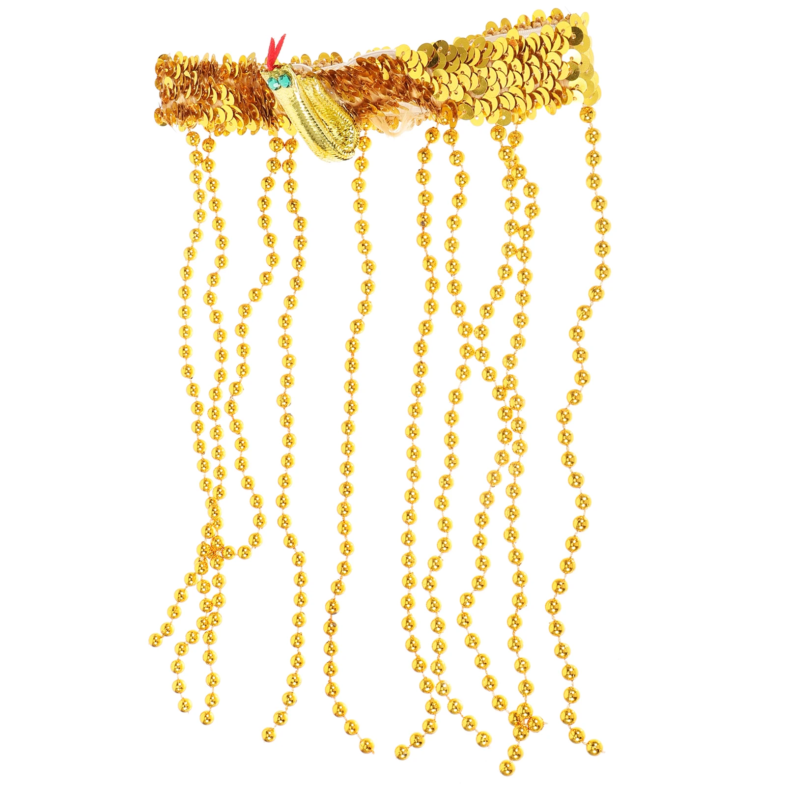 Golden Snake Head Buckle Headband Headdress Costume Women Beaded Stretch Sequin Halloween Party Decorations
Golden Snake Head Buckle Headband Headdress Costume Women Beaded Stretch Sequin Halloween Party Decorations
