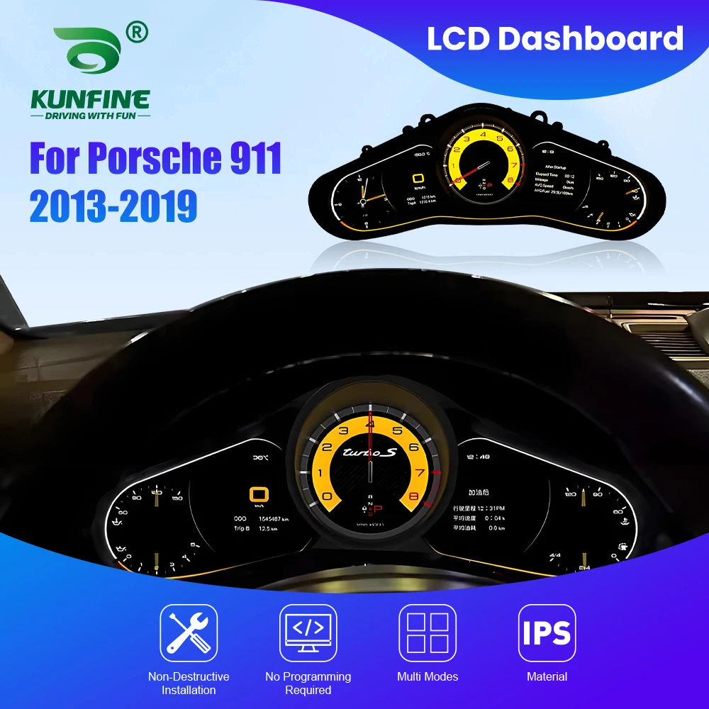 Приборная панель кластера для Porsche 911 2013-2019, спидометр, цифровой ЖК-дисплей, приборная панель, новейший тахометр
Приборная панель кластера для Porsche 911 2013-2019, спидометр, цифровой ЖК-дисплей, приборная панель, новейший тахометр