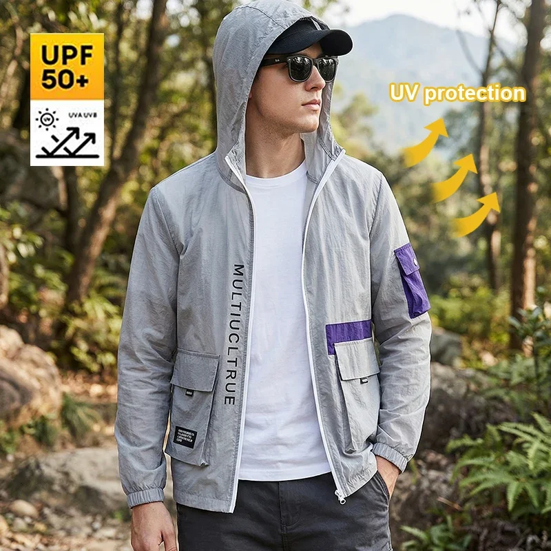 Summer Thin Ice Silk Sun Protection Jacket Men's Fashion Hooded Sports Uv Protection Skin Clothing Breathable Couple Outwear
Summer Thin Ice Silk Sun Protection Jacket Men's Fashion Hooded Sports Uv Protection Skin Clothing Breathable Couple Outwear