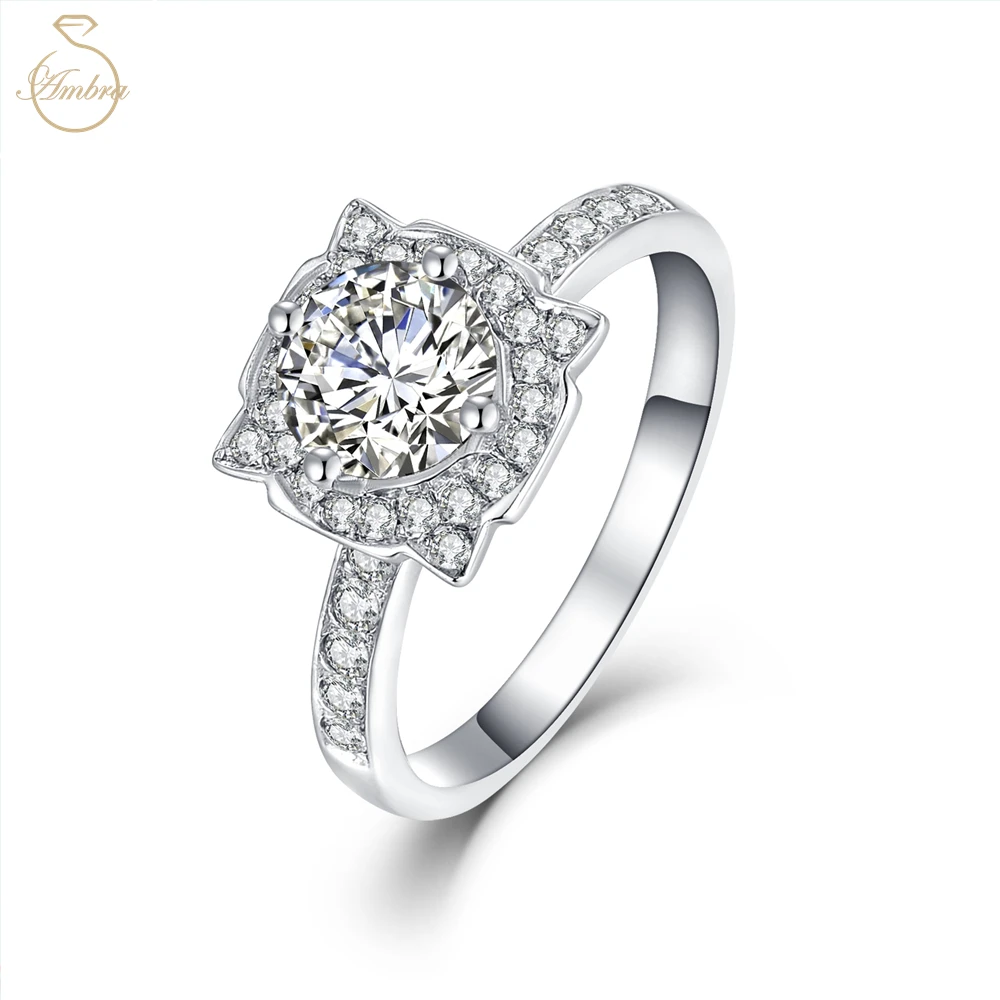 Ambra Fine Jewelry for Women Girls Classic Moissanite Rings in 925 Silver and Platinum Plated Perfect Gifts for Friends Lovers
Ambra Fine Jewelry for Women Girls Classic Moissanite Rings in 925 Silver and Platinum Plated Perfect Gifts for Friends Lovers