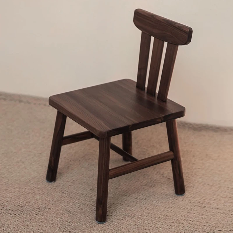 Black Walnut Backrest Stool Children's Writing Chair Home Entryway Shoe Bench Solid Wood Windsor Style Living Room Seat
Black Walnut Backrest Stool Children's Writing Chair Home Entryway Shoe Bench Solid Wood Windsor Style Living Room Seat