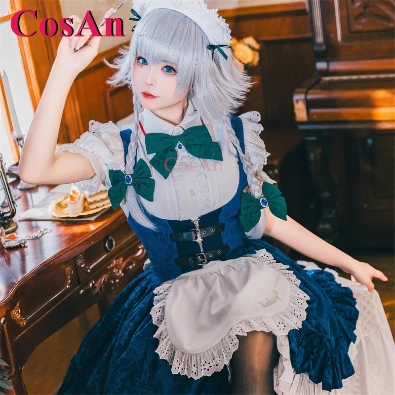 CosAn Game Touhou Project Izayoi Sakuya Cosplay Costumes Sweet Lovely Maid Outfit Women Halloween Party Role Play Clothing New
CosAn Game Touhou Project Izayoi Sakuya Cosplay Costumes Sweet Lovely Maid Outfit Women Halloween Party Role Play Clothing New