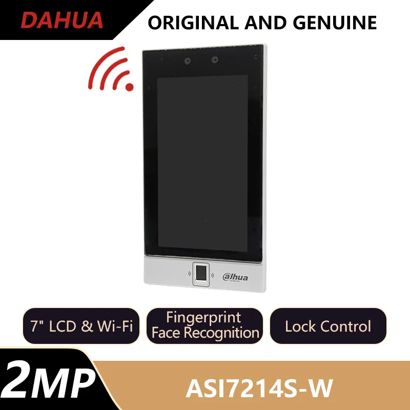 Dahua Face Recognition Access Controller with Video Calls 2MP 7" LCD WiFi Card Swiping Password Fingerprint ASI7214S-W
Dahua Face Recognition Access Controller with Video Calls 2MP 7" LCD WiFi Card Swiping Password Fingerprint ASI7214S-W