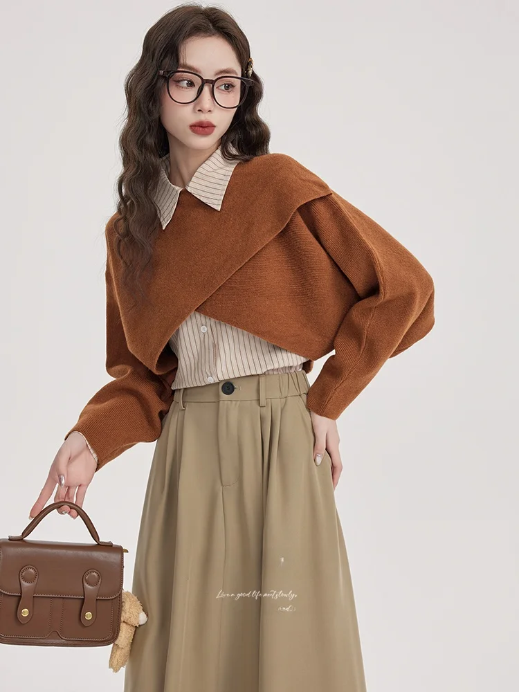 Женский вязаный комплект из свитера и юбки Lazy Sle: осенне-зимний модный повседневный шикарный образ
Женский вязаный комплект из свитера и юбки Lazy Sle: осенне-зимний модный повседневный шикарный образ