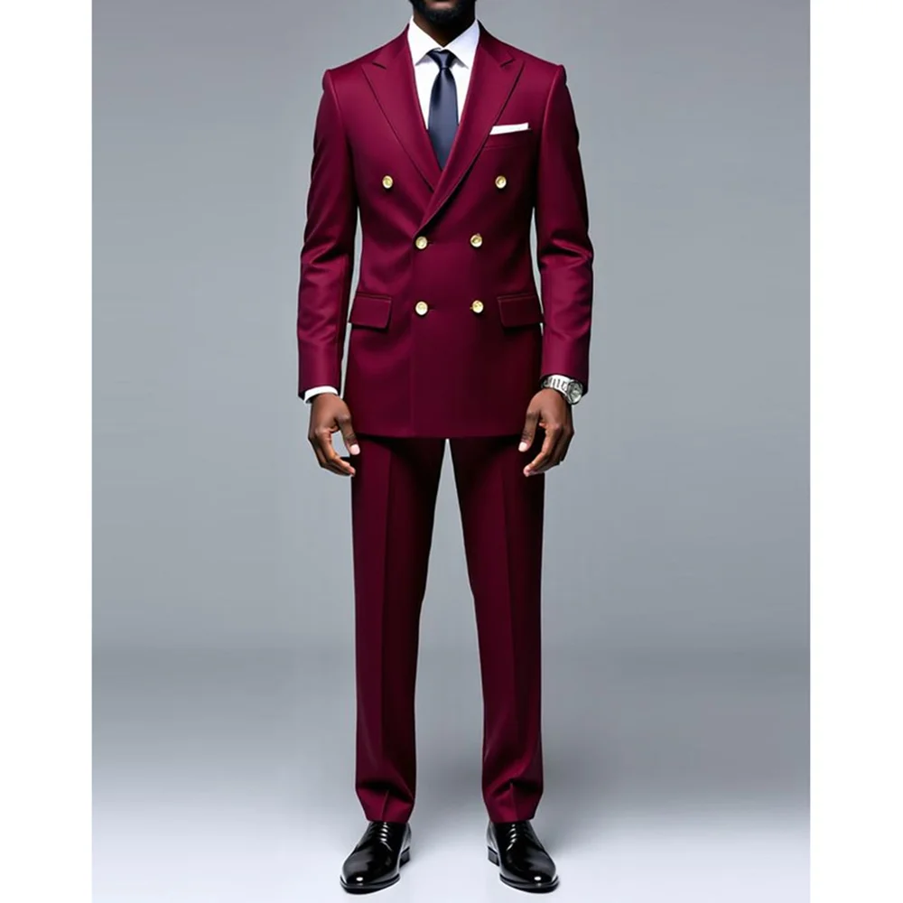 Summer Fashion Men's Suit Solid color Casual 2 Pieces Jacket Pants Double Breasted Banquet Custom Male Clothing
Summer Fashion Men's Suit Solid color Casual 2 Pieces Jacket Pants Double Breasted Banquet Custom Male Clothing