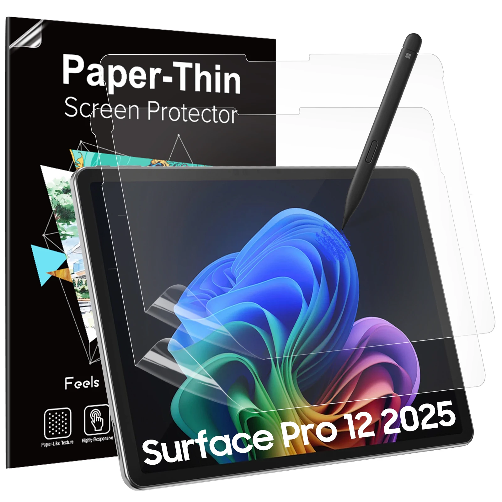 2 Pack Paper Screen Protector for Microsoft Surface Pro 12 Inch 2025, Anti-Glare Anti-Scratch PET Film for Surface Pro 12"
2 Pack Paper Screen Protector for Microsoft Surface Pro 12 Inch 2025, Anti-Glare Anti-Scratch PET Film for Surface Pro 12"