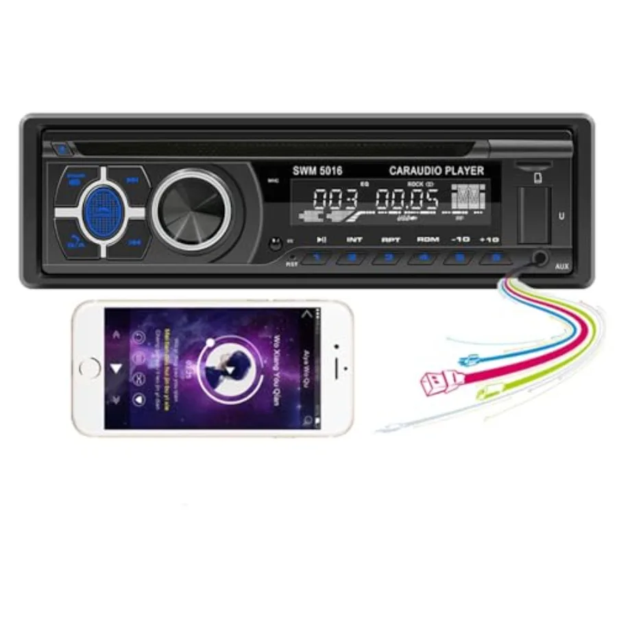 Single Din Car Stereo CD DVD Player, MP3 USB Music Unit Car Radio, Support Bluetooth FM/RDS/USB/AM
Single Din Car Stereo CD DVD Player, MP3 USB Music Unit Car Radio, Support Bluetooth FM/RDS/USB/AM