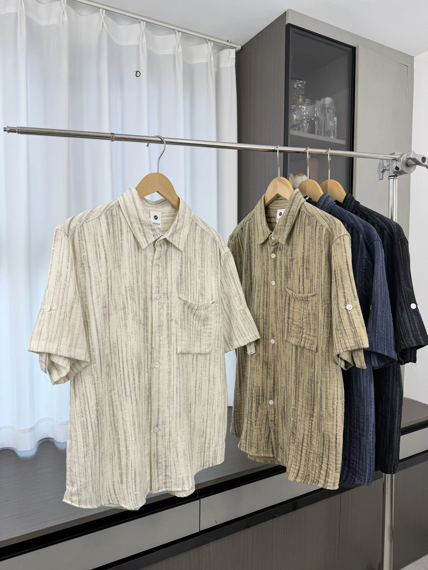 Natural Environmental Mixed Hemp Fabric Men's Casual Shirt Summer Tie Dye Four-Quarter Sleeve Button up Loose Fit Striped Pat...
Natural Environmental Mixed Hemp Fabric Men's Casual Shirt Summer Tie Dye Four-Quarter Sleeve Button up Loose Fit Striped Pat...