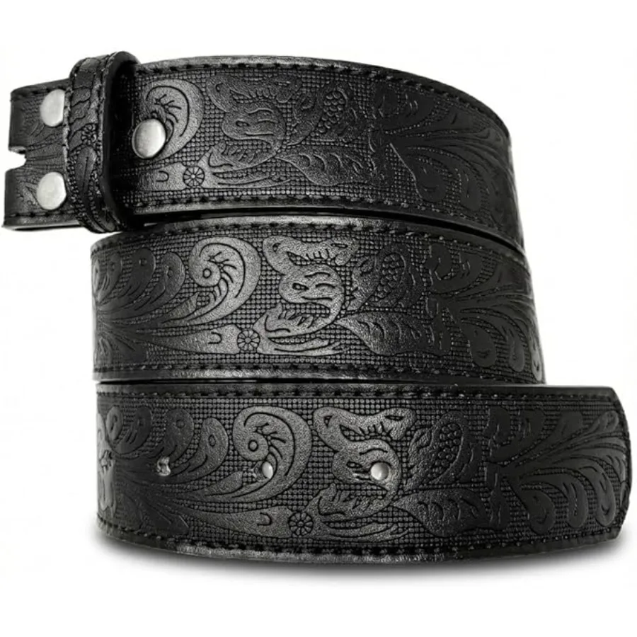 Western Leather Belt Strap - 1.5” Wide with Embossed Scrollwork Without Buckle for Men & Women, Cowboy/Cowgirl Style, Small (28-30" Waist)
Western Leather Belt Strap - 1.5” Wide with Embossed Scrollwork Without Buckle for Men & Women, Cowboy/Cowgirl Style, Small (28-30" Waist)