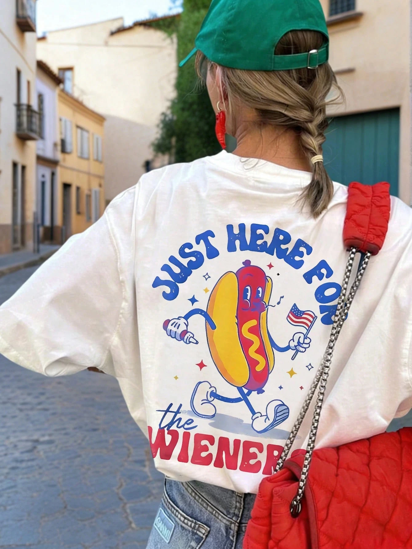 Just Here For The Wieners Prints T-Shirts Cotton Womens Summer Oversized Tops Casual Soft Short Sleeve Tees Basic O-Neck Clothes
Just Here For The Wieners Prints T-Shirts Cotton Womens Summer Oversized Tops Casual Soft Short Sleeve Tees Basic O-Neck Clothes