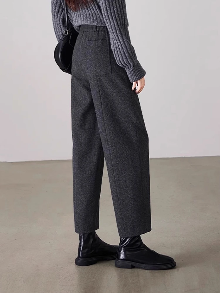 Осенне-зимние утепленные шерстяные брюки-палаццо женские, повседневные, в стиле Харлан, с высокой талией, прямого кроя, однотонные, для офиса
Осенне-зимние утепленные шерстяные брюки-палаццо женские, повседневные, в стиле Харлан, с высокой талией, прямого кроя, однотонные, для офиса