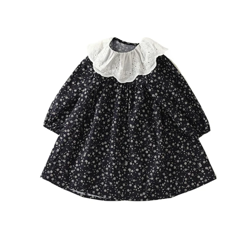 Girls' Retro Style Floral Long Sleeved Dress Spring and Autumn New Children's Jacquard Lapel Cotton Princess Dress Girl Clothes
Girls' Retro Style Floral Long Sleeved Dress Spring and Autumn New Children's Jacquard Lapel Cotton Princess Dress Girl Clothes