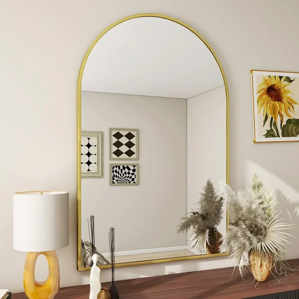 Bathroom Mirror, Wall Mounted Vanity Metal Frame Mirror for Bedroom, Entryway, Living Room
Bathroom Mirror, Wall Mounted Vanity Metal Frame Mirror for Bedroom, Entryway, Living Room