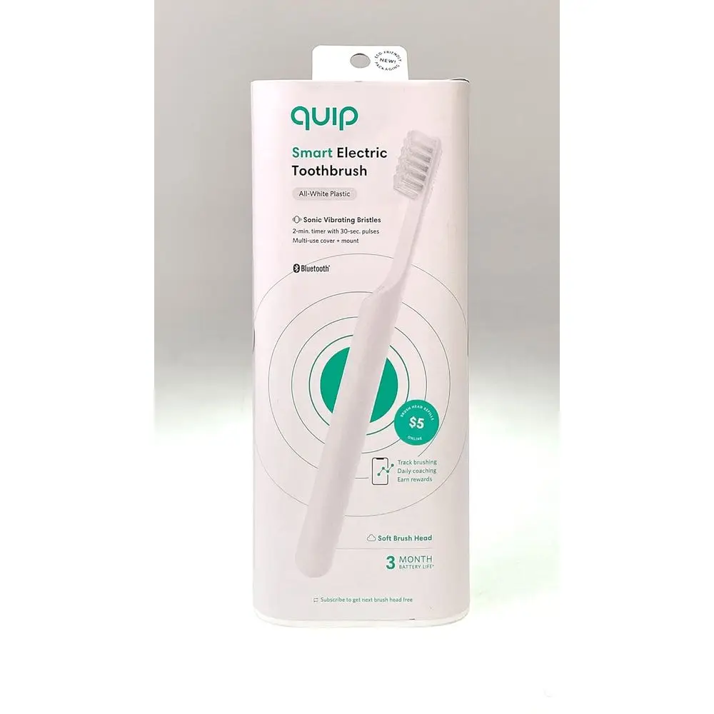 Bluetooth Enabled Smart Electric Toothbrush with App, Travel Case, Mirror Mount, Soft Bristles, Timer - All-White
Bluetooth Enabled Smart Electric Toothbrush with App, Travel Case, Mirror Mount, Soft Bristles, Timer - All-White