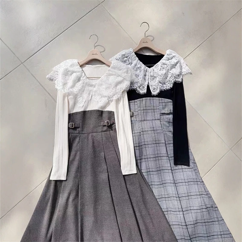 Torowee Faionable Knitted Dr with Lace Collar Waist-Cinching Patchwork Casual Long Sve Polyester Fiber A-Line Dr
Torowee Faionable Knitted Dr with Lace Collar Waist-Cinching Patchwork Casual Long Sve Polyester Fiber A-Line Dr
