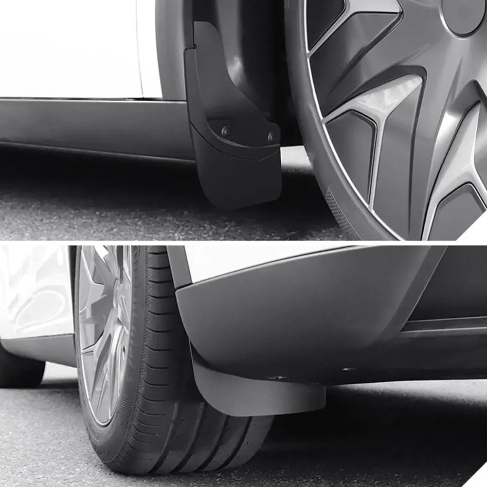 For 25 Tesla Model Y Car Mudguards Front And Rear Wheels Sand And Scratch Resistant Mudguard Modification Accessories