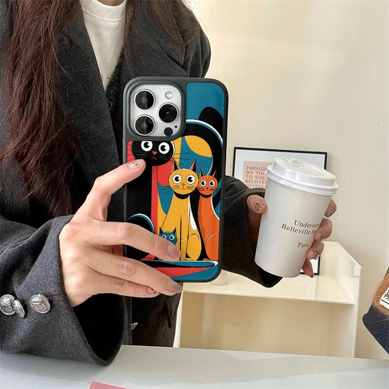 Cute Oil painting of a cat family Phone Case For iPhone 16 Pro 13 14 12 15 Pro Max Shockproof Cases leather Protective Cover 16
Cute Oil painting of a cat family Phone Case For iPhone 16 Pro 13 14 12 15 Pro Max Shockproof Cases leather Protective Cover 16
