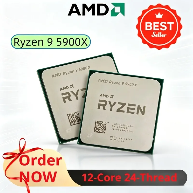 AMD Ryzen 9 5900X 100% Brand New R9 5900X 3.7GHz--4.8GHz 12-Core 24-Thread CPU Processor 7NM L2=6MB L3=64M Socket AM4 Hot Sale
AMD Ryzen 9 5900X 100% Brand New R9 5900X 3.7GHz--4.8GHz 12-Core 24-Thread CPU Processor 7NM L2=6MB L3=64M Socket AM4 Hot Sale