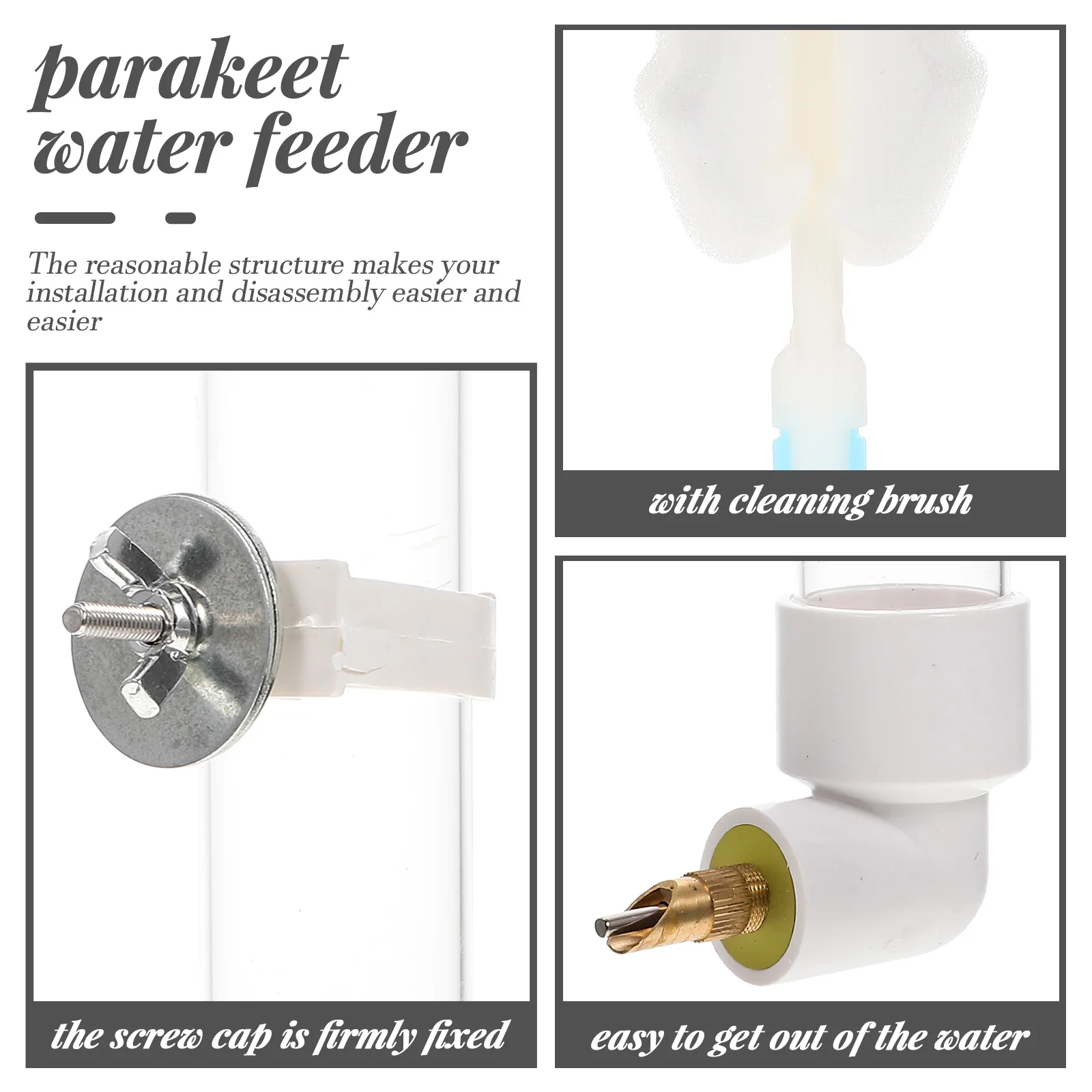 Creative Parrot Automatic Water Feeder Splash Proof Durable Cage Accessories Bird Drinking Tool Easy Install Pigeon Water
Creative Parrot Automatic Water Feeder Splash Proof Durable Cage Accessories Bird Drinking Tool Easy Install Pigeon Water