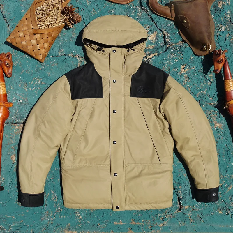 Thiened Winter Coat Hooded Du down Quilted i Color Suede Bla eepskin Oil Infused Long Sve Mid-Length Men's Jaet
Thiened Winter Coat Hooded Du down Quilted i Color Suede Bla eepskin Oil Infused Long Sve Mid-Length Men's Jaet