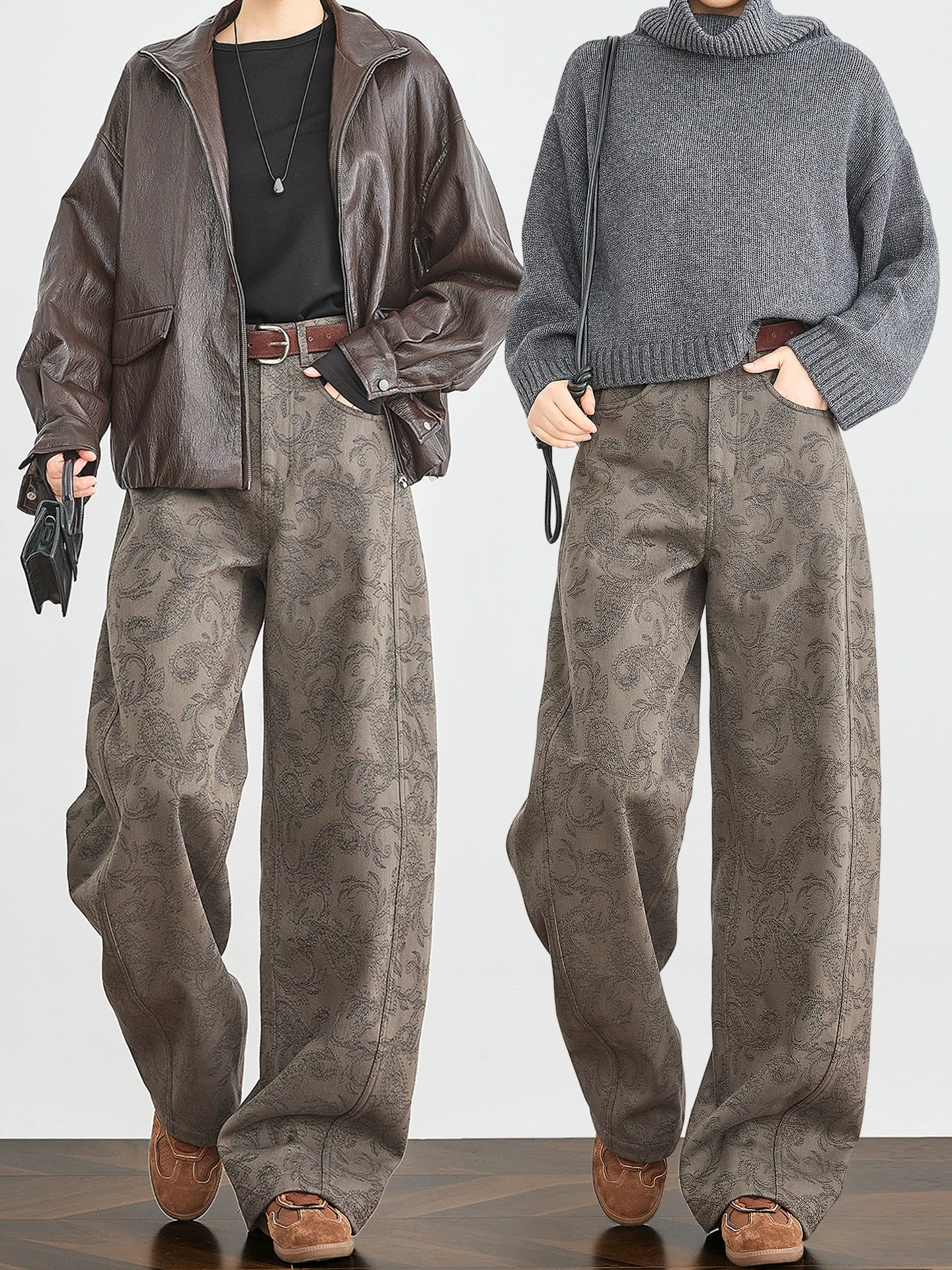 Retro Sle Embroidered Fce Lined Wide Leg Pants Loose Drapey Casual Trousers Winter High Waist Cotton Commute Sle
Retro Sle Embroidered Fce Lined Wide Leg Pants Loose Drapey Casual Trousers Winter High Waist Cotton Commute Sle